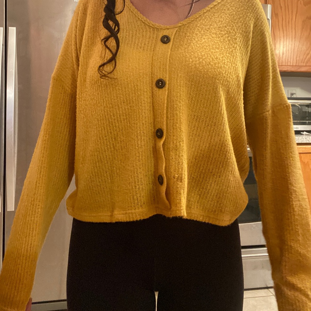 Yellow button up